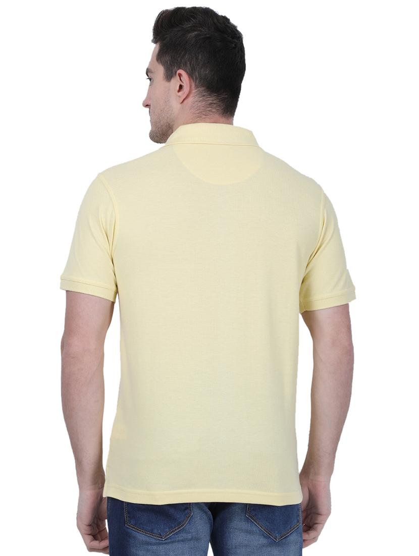 yellow solid polo t-shirt - 17687381 - Zoom Image - 3