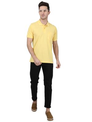 yellow solid polo t-shirt - 17687385 - Standard Image - 4