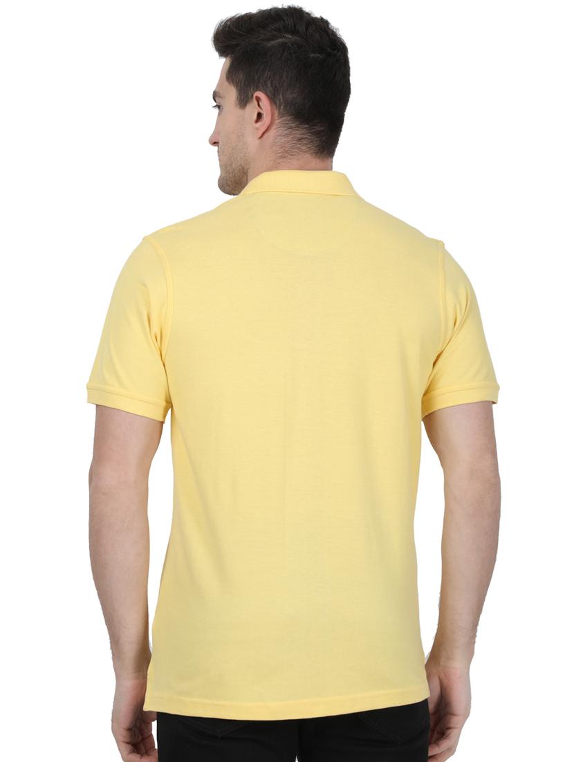 yellow solid polo t-shirt - 17687385 - Zoom Image - 3