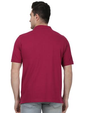 pink solid polo t-shirt - 17687386 - Standard Image - 3