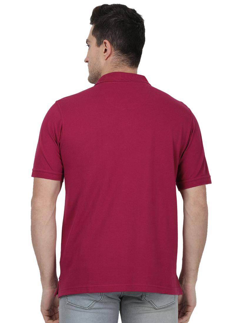 pink solid polo t-shirt - 17687386 - Zoom Image - 3