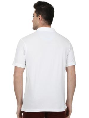 white solid polo t-shirt - 17687392 - Standard Image - 3