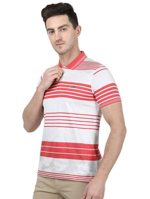 white striped polo t-shirt - 17687408 - Standard Image - 2