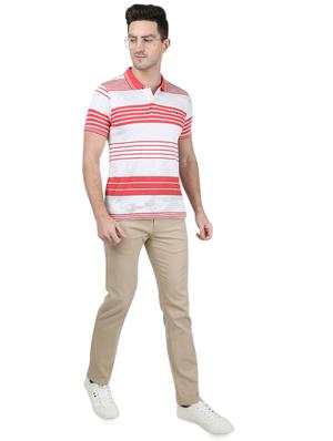 white striped polo t-shirt - 17687408 - Standard Image - 4