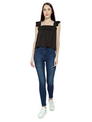 black viscose regular top - 17687465 - Standard Image - 4