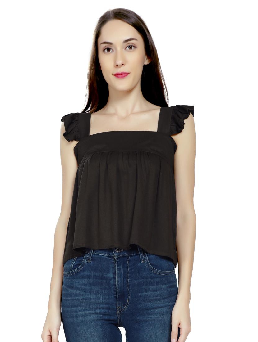 black viscose regular top - 17687465 - Zoom Image - 1