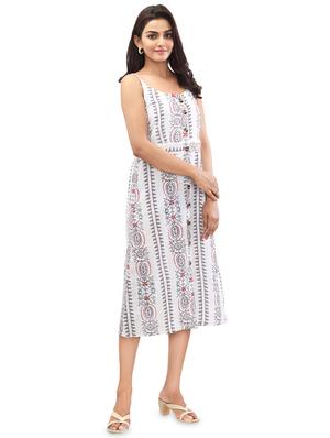 cami neck button up a-line dress - 17687495 - Standard Image - 2