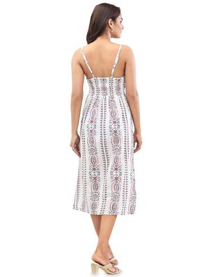 cami neck button up a-line dress - 17687495 - Standard Image - 3