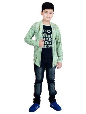 green printed t-shirt - 17687508 - Standard Image - 4