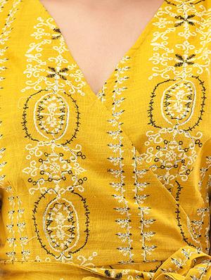 printed crop top with palazzo set - 17687810 - Standard Image - 4