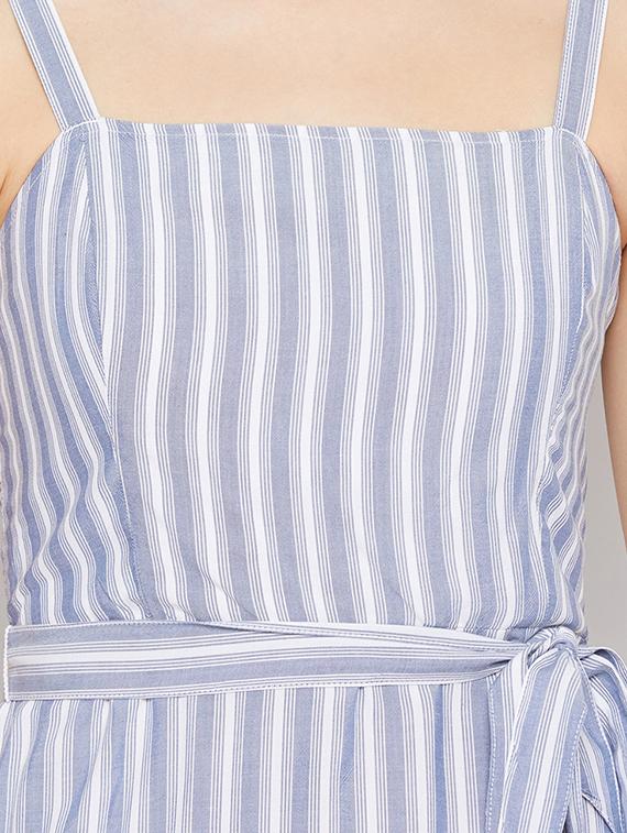 tie front striped a-line dress - 17687978 - Zoom Image - 5