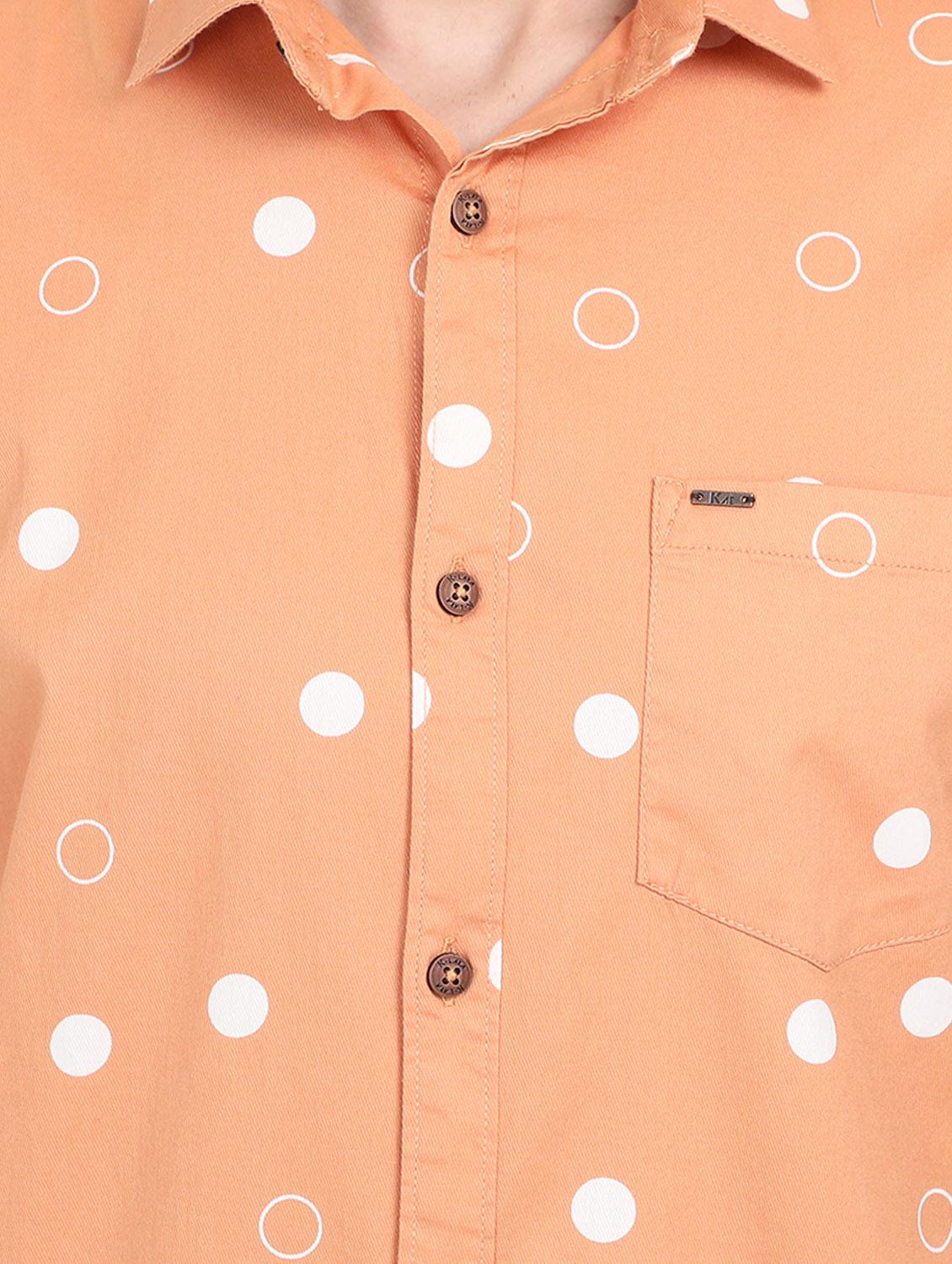orange polka dots casual shirt - 17688041 - Zoom Image - 5