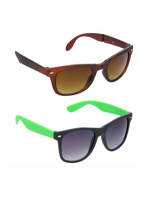 non polarized lens new stylish & eye protection sunglasses combo goggles latest model optical shades chasma for men & women - 17688256 - Very Small Image - 1