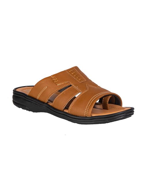 brown synthetic & mesh slip on sandals - 17688933 - Standard Image - 1