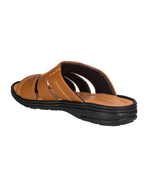 brown synthetic & mesh slip on sandals - 17688933 - Standard Image - 3