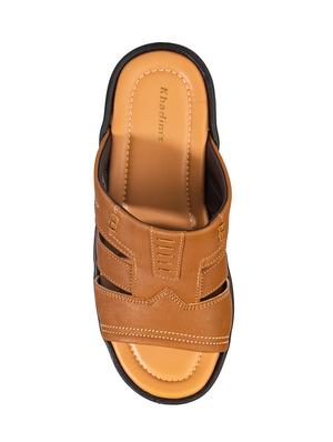 brown synthetic & mesh slip on sandals - 17688933 - Standard Image - 5
