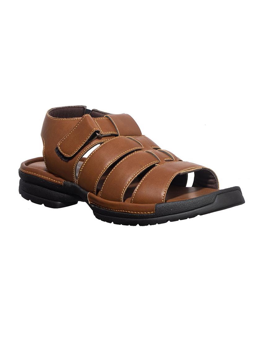 brown synthetic & mesh slip on sandals - 17688938 - Zoom Image - 1