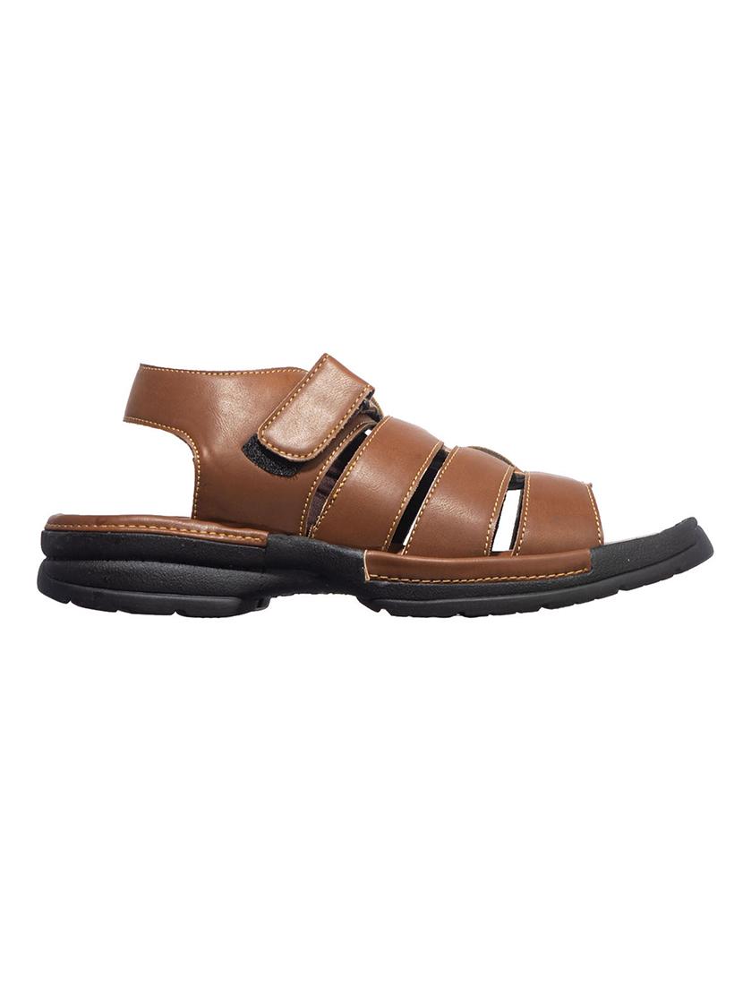 brown synthetic & mesh slip on sandals - 17688938 - Zoom Image - 2