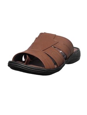 brown synthetic & mesh slip on sandals - 17688954 - Standard Image - 2