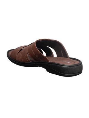 brown synthetic & mesh slip on sandals - 17688954 - Standard Image - 5