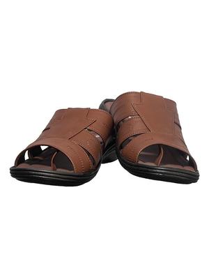 brown synthetic & mesh slip on sandals - 17688954 - Standard Image - 6