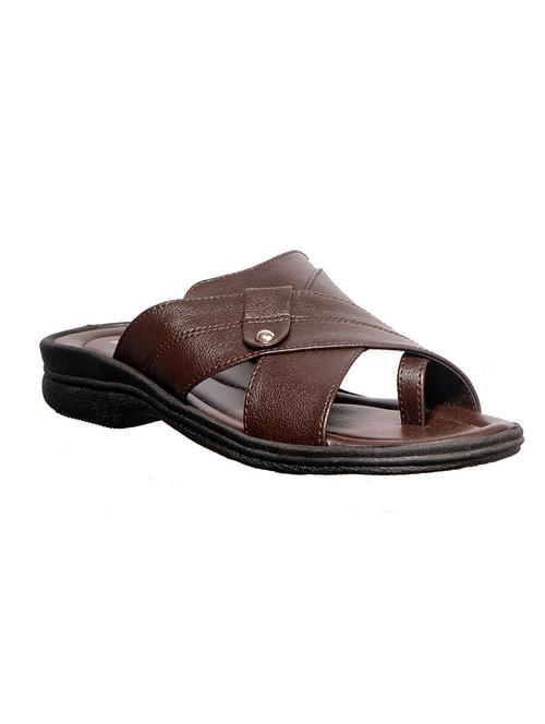 brown synthetic & mesh slip on sandals - 17688958 - Standard Image - 1