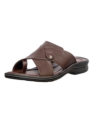 brown synthetic & mesh slip on sandals - 17688958 - Standard Image - 2