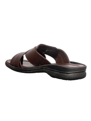 brown synthetic & mesh slip on sandals - 17688958 - Standard Image - 5