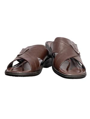 brown synthetic & mesh slip on sandals - 17688958 - Standard Image - 6
