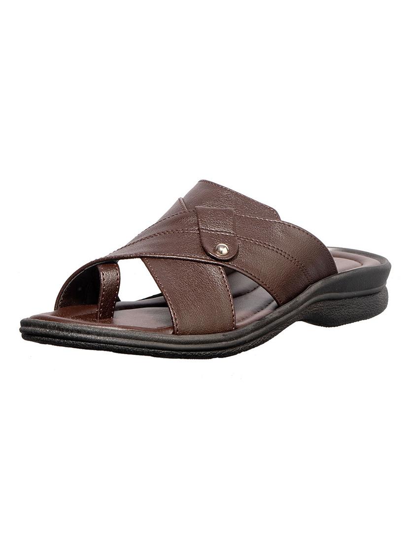 brown synthetic & mesh slip on sandals - 17688958 - Zoom Image - 2