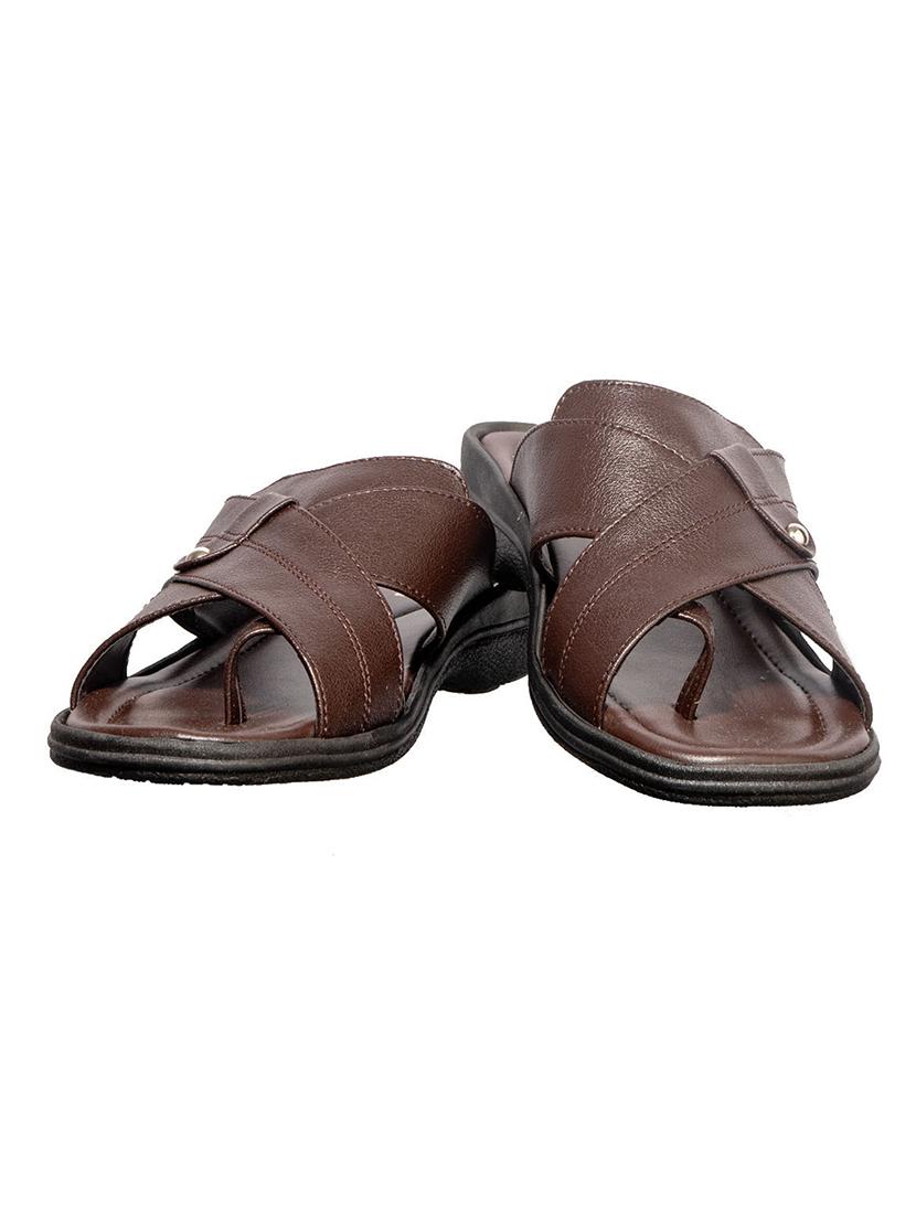 brown synthetic & mesh slip on sandals - 17688958 - Zoom Image - 6