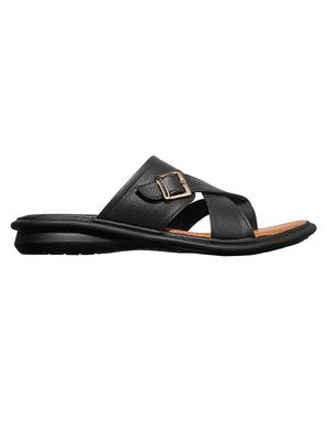 black synthetic & mesh slip on sandals - 17688963 - Standard Image - 3