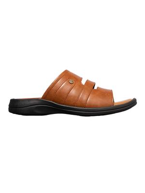 brown synthetic & mesh slip on sandals - 17688964 - Standard Image - 3