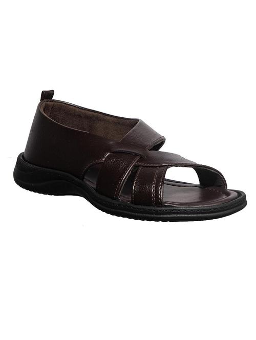 brown synthetic & mesh slip on sandals - 17688967 - Standard Image - 1