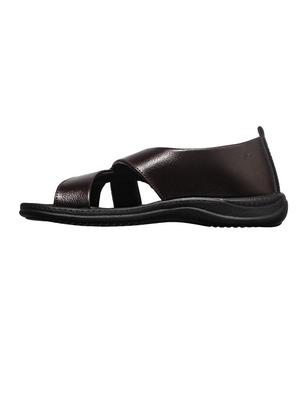brown synthetic & mesh slip on sandals - 17688967 - Standard Image - 4