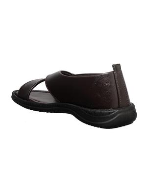 brown synthetic & mesh slip on sandals - 17688967 - Standard Image - 5