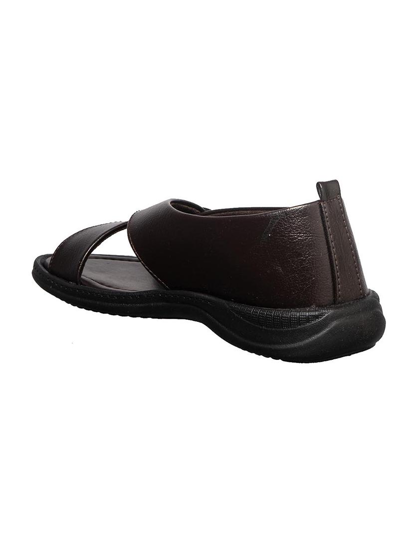 brown synthetic & mesh slip on sandals - 17688967 - Zoom Image - 5