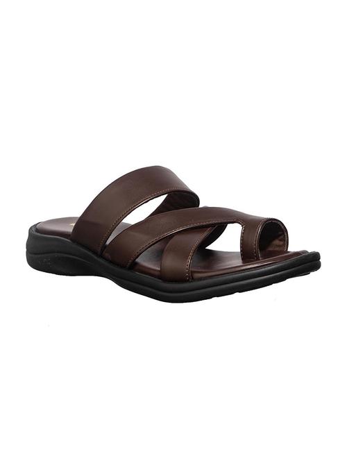 brown synthetic & mesh slip on sandals - 17688970 - Standard Image - 1