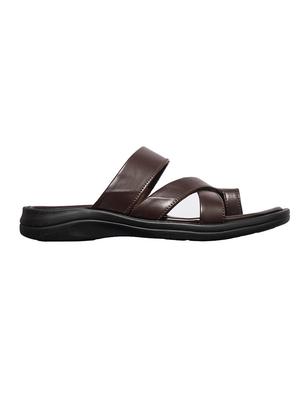brown synthetic & mesh slip on sandals - 17688970 - Standard Image - 3
