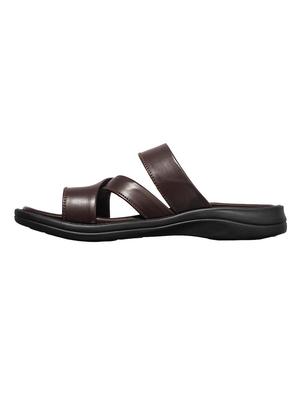 brown synthetic & mesh slip on sandals - 17688970 - Standard Image - 4