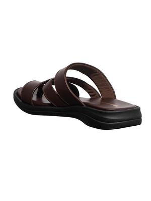 brown synthetic & mesh slip on sandals - 17688970 - Standard Image - 5