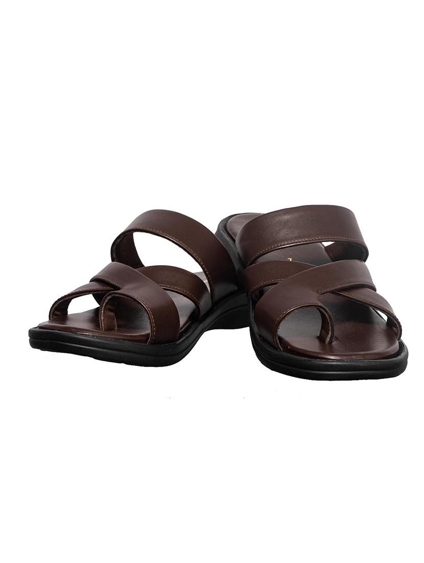 brown synthetic & mesh slip on sandals - 17688970 - Zoom Image - 6