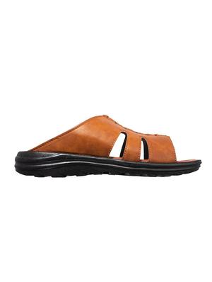 brown synthetic & mesh slip on sandals - 17688972 - Standard Image - 3