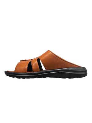 brown synthetic & mesh slip on sandals - 17688972 - Standard Image - 4