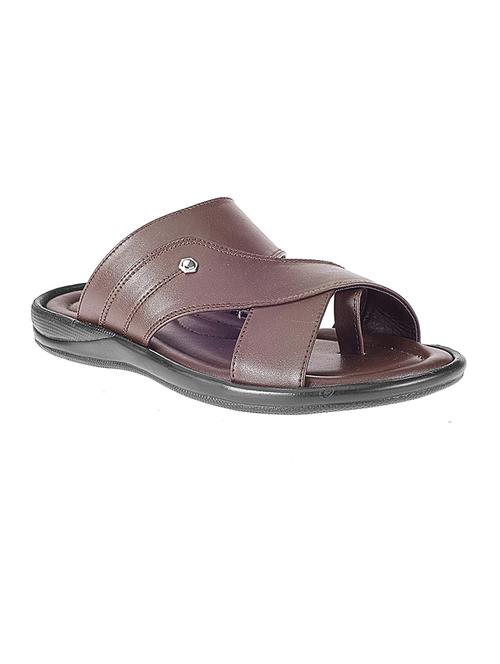 brown synthetic & mesh slip on sandals - 17688979 - Standard Image - 1