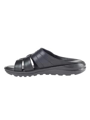 black synthetic & mesh slip on sandals - 17688980 - Standard Image - 3