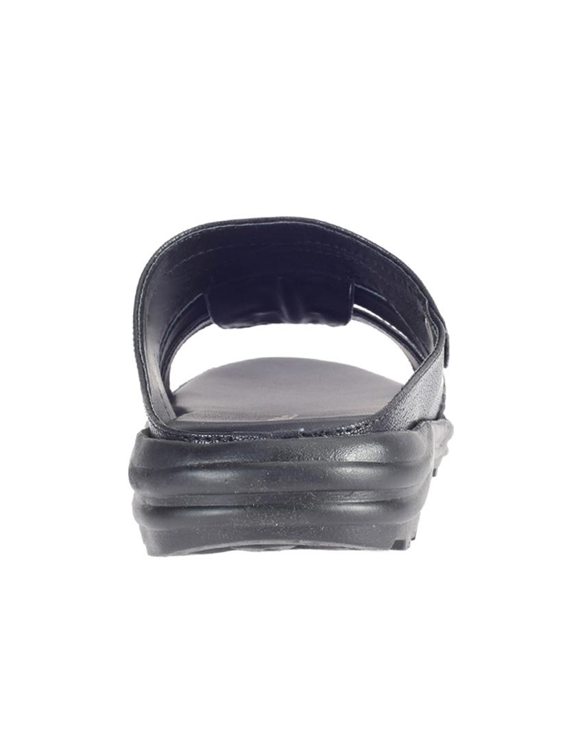 black synthetic & mesh slip on sandals - 17688980 - Zoom Image - 4