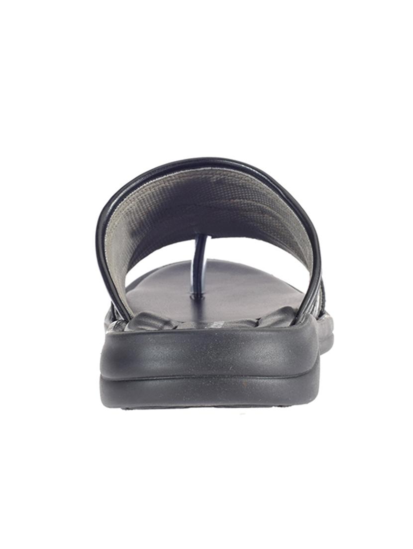 black synthetic & mesh slip on sandals - 17688983 - Zoom Image - 4