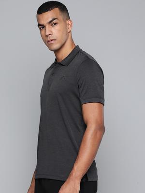 grey solid polo t-shirt - 17689068 - Standard Image - 2