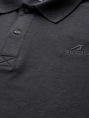 grey solid polo t-shirt - 17689068 - Standard Image - 5